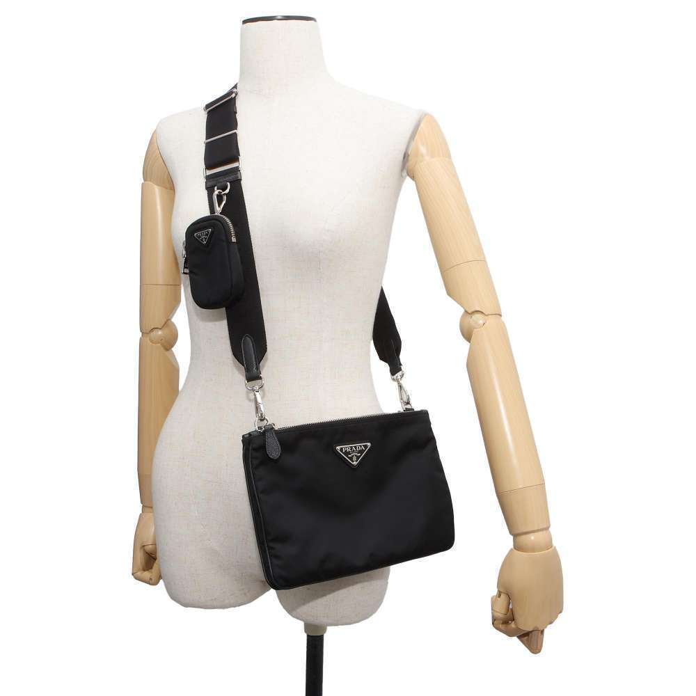 Prada Shoulder Bag Vitello Daino Vitello Daino Black - Picture 4 of 12